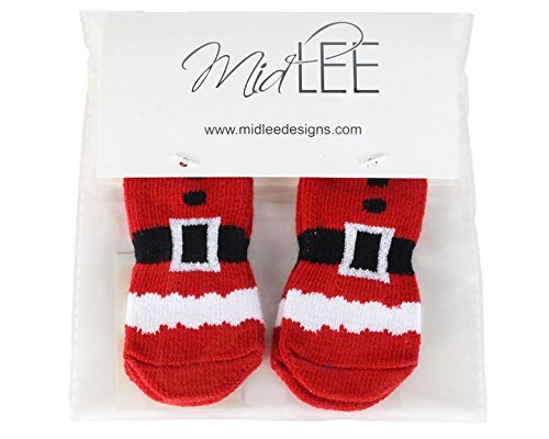 Midlee Small Santa Socks for Dogs