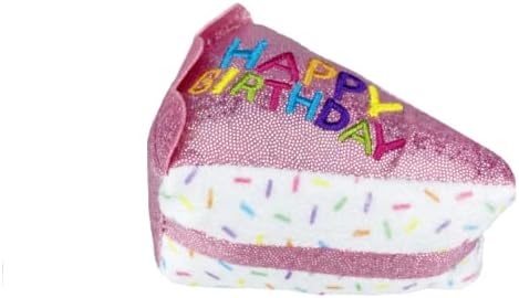 Multipet Birthday Cake Slice Cat Toy with Catnip - Pink (3")
