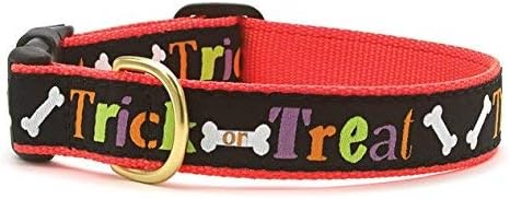 Up Country Trick or Treat Halloween Dog Collar (Large (15-21”); Wide 1”)