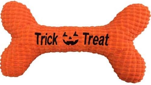 Petlou Trick or Treat Halloween Plush Chewy Bone Pet Toy - 10"