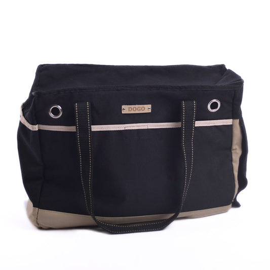 Dogo Pet Fashions Big Black Tote Pet Carrier Bag