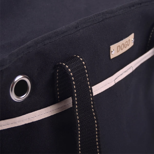 Dogo Pet Fashions Big Black Tote Pet Carrier Bag