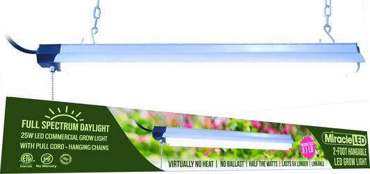 MiracleLED Full Spectrum Hangable Daylight Led Grow Light - 2'