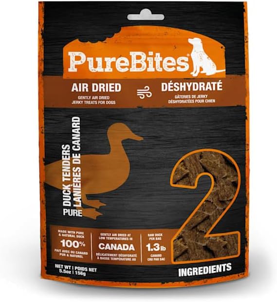 PureBites Duck Jerky Dog Treats, 2 Ingredients, 5.5oz