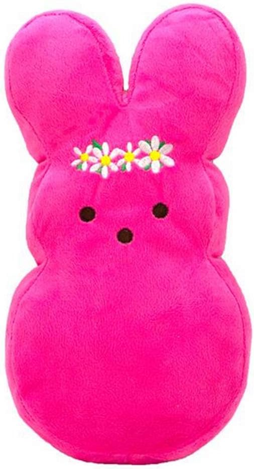 Peeps Plush Bunny Squeaky Toy (Pink)