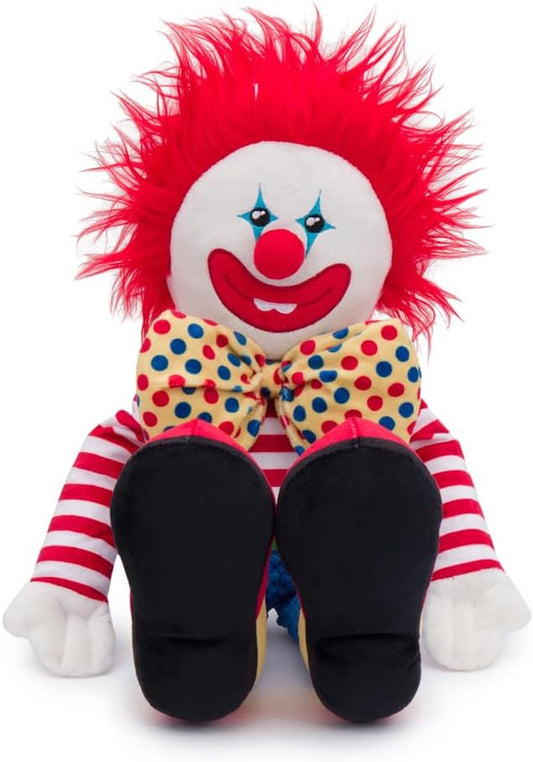 fabdog Floppies Squeak Plush Dog Toy - Happy Clown (Small)