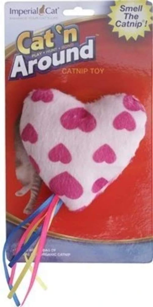 Imperial Cat Cat 'n Around, Ribbon Heart Cat Toy, Assorted Colors