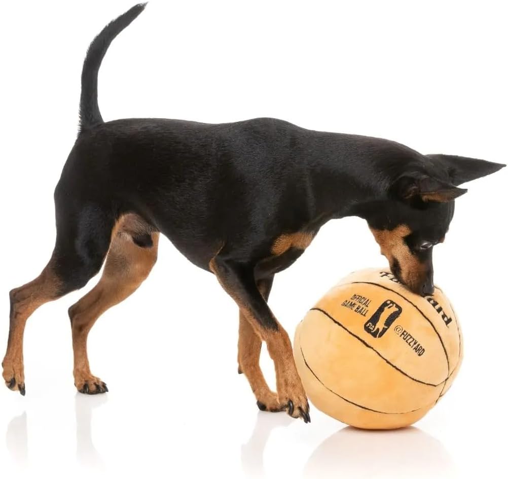 FuzzYard Basketball Squeaky Plush - Dog Toy