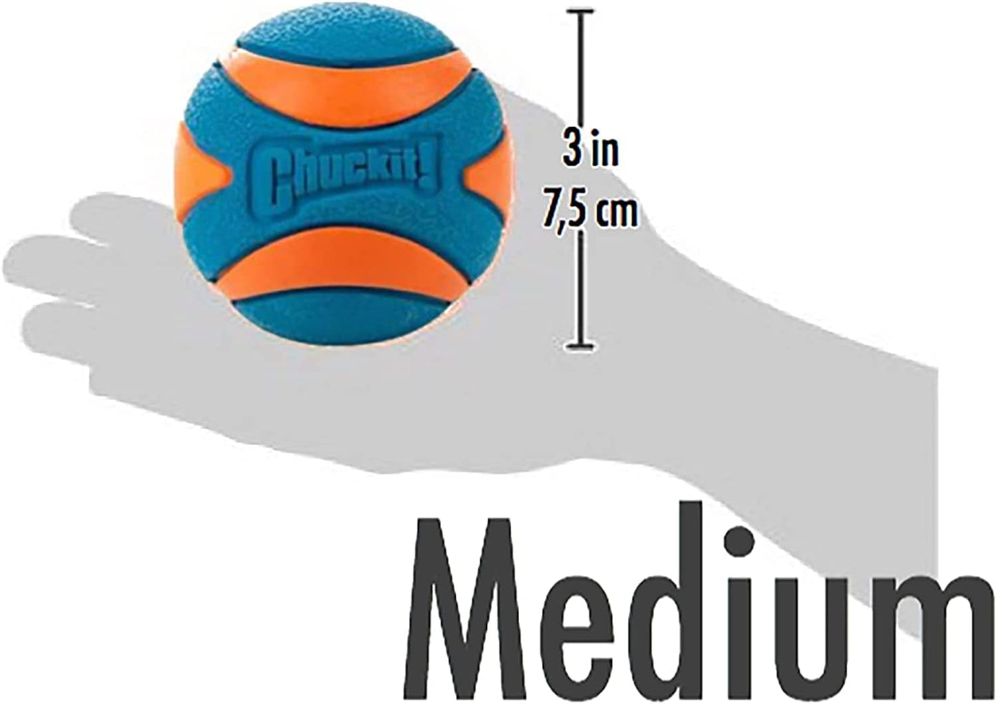 Chuckit Ultra Squeaker Ball Dog Toy - Medium (2.5" Diameter)-2 Pack