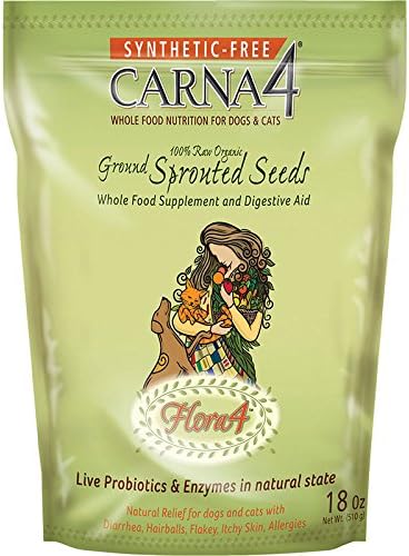 Carna4 Nutritional Sprouted Seeds Dog Biscuits Variety Pack - 16-18 Ounces - Flora4 Seeds Topper and Grain-Free Biscuits (2 Pack)