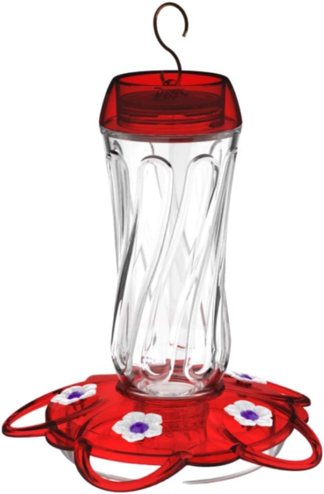 More Birds Orion Hummingbird Feeder, Glass Bottle, 5 Feeding Ports, 16-Ounce Nectar Capacity