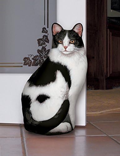 Fiddler's Elbow Black & White Cat Door Stop