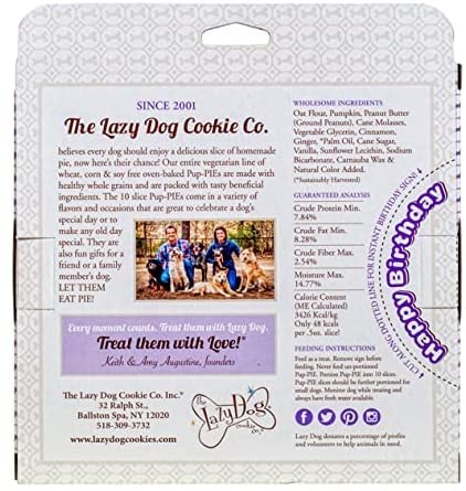 Lazy Dog Pup-PIE Happy Birthday for a Special Dog 6 Inch