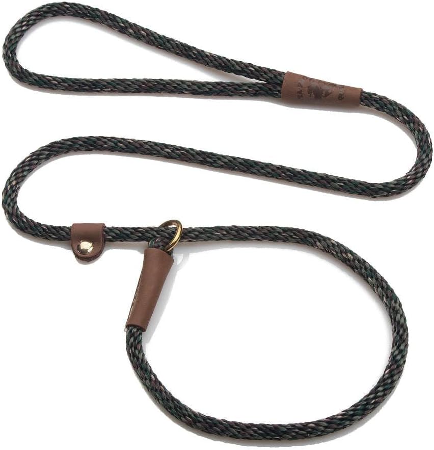 Mendota Pet Slip Leash - Dog Lead and Collar Combo - Made in The USA - Camo, 3/8 in x 4 ft - for Small/Medium Breeds