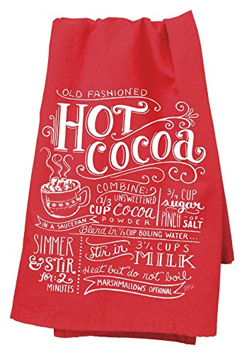 Primitives by Kathy 26862 Christmas Chalk Art Kitchen Towel, Hot Cocoa