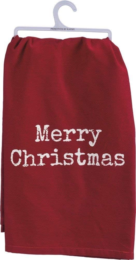 Primitives by Kathy Winter Holiday Dish Towel (Merry Christmas)
