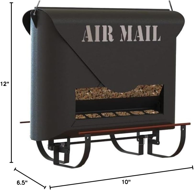 Woodlink Modern Farmhouse Absolute Squirrel Resistant Air Mail Weight Sensitive Bird Feeder - Black/White