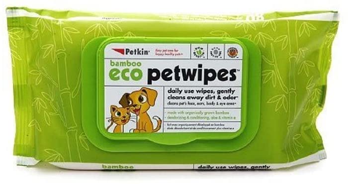 Petkin Bamboo Eco Petwipes 80 count