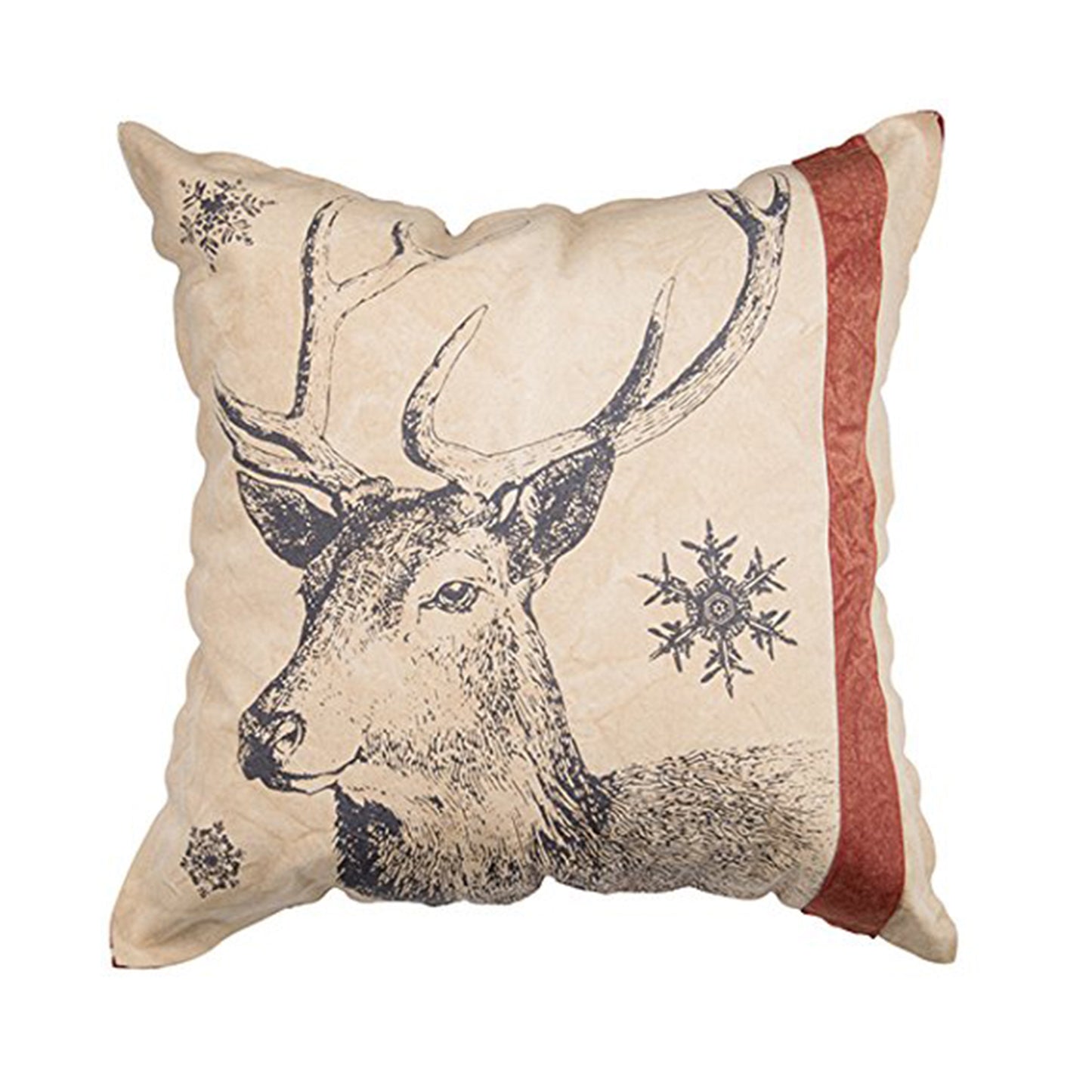 Primitives by Kathy Holiday Snowflake Deer Throw Pillow