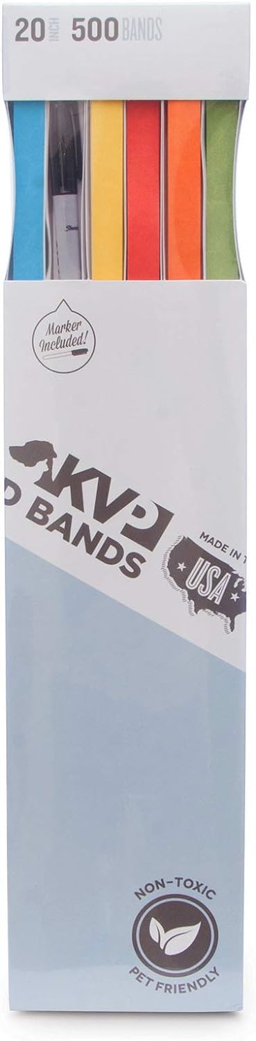 KVP Pet 500 Count ID Bands, 20", Mixed