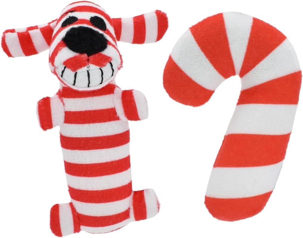 Multipet LOOfA Dog Holiday For Cat 2pks 4″-Candy Cane