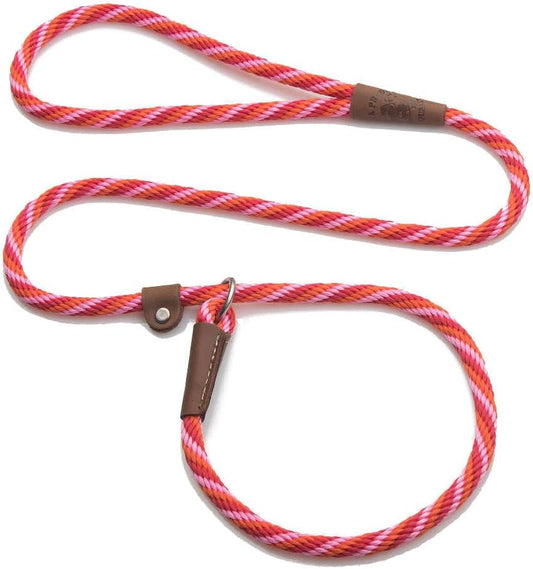Mendota Pet Slip Leash - Dog Lead and Collar Combo - Made in The USA - Taffy, 1/2 in x 4 ft - for Large Breeds