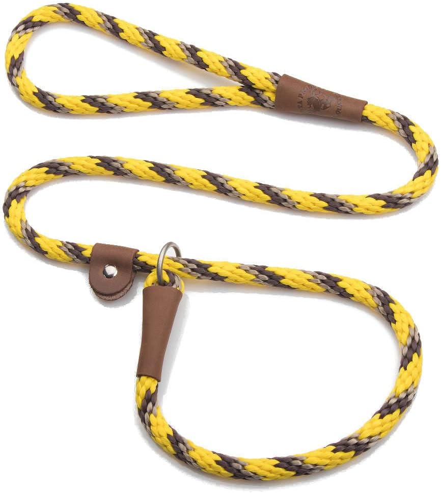 Mendota Pet Slip Leash - Dog Lead and Collar Combo - Made in The USA - Harvest, 1/2 in x 6 ft - for Large Breeds