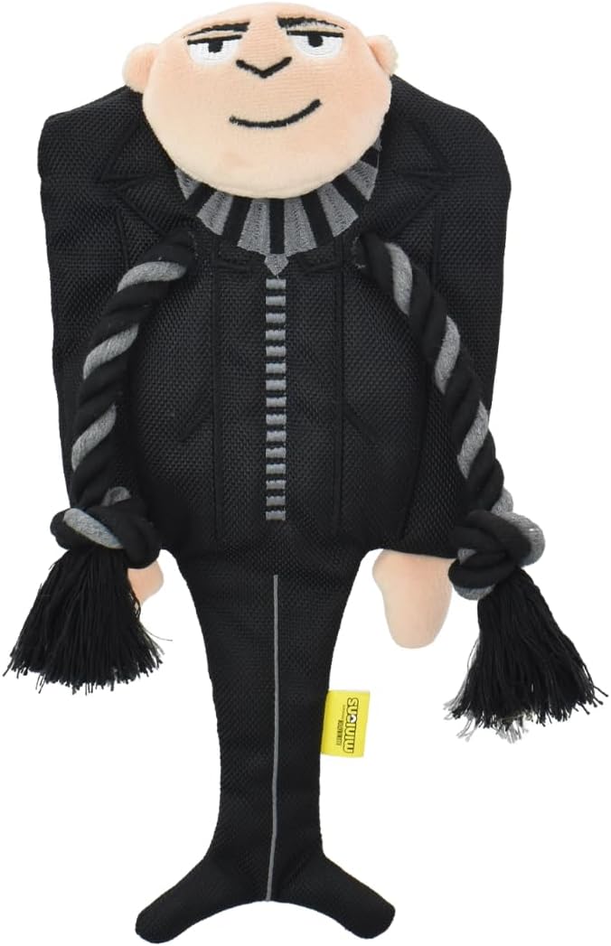 Multipet Minions Gru with Rope  Scarf Dog Toy - 11.5"