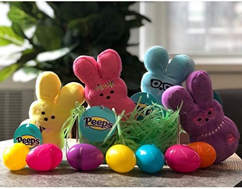 Peeps for Pets Plush Bunny Purple Lady Squeaky Dog Toy - Medium