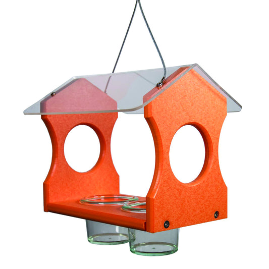 America's Favorite Orange Oriole Bird Feeder (8.04" X 8.04" X 14.04")