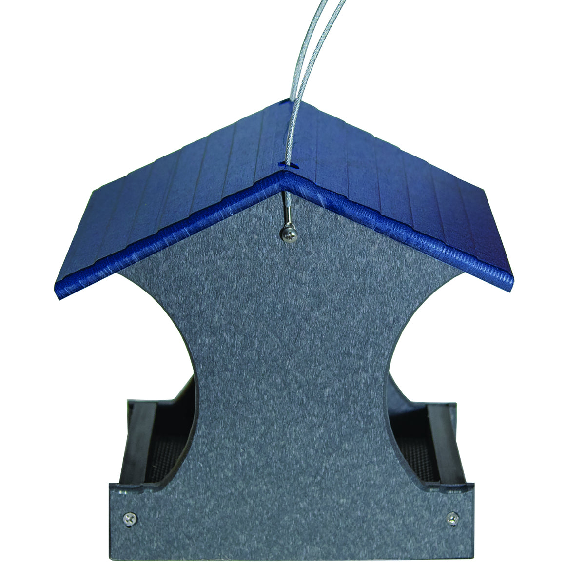 AMERICAS FAVORITE Blue & Gray Small Hopper Brid Feeder - 7.56" X 9.96" X 8.04"