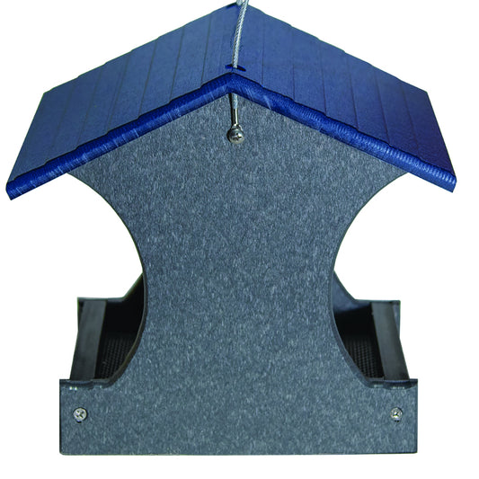 AMERICAS FAVORITE Blue & Gray Small Hopper Brid Feeder - 7.56" X 9.96" X 8.04"