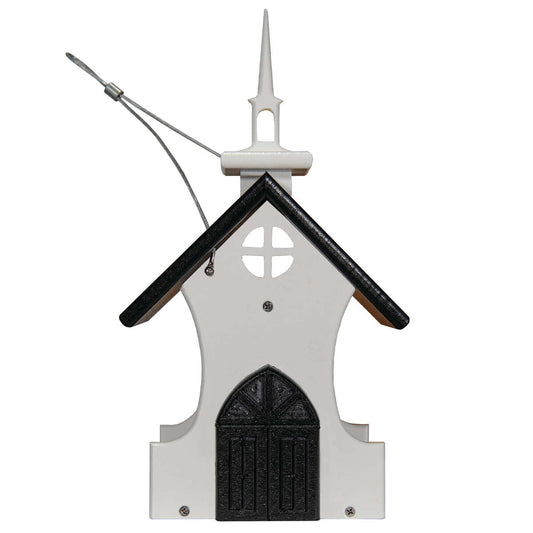 Americas Favorite Church Bird Feeder - White / Black (6.96" X 8.04" X 14.04")