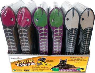 Imperial Cat Scratch 'n Shapes Fish Bone Scratcher - Assorted Color