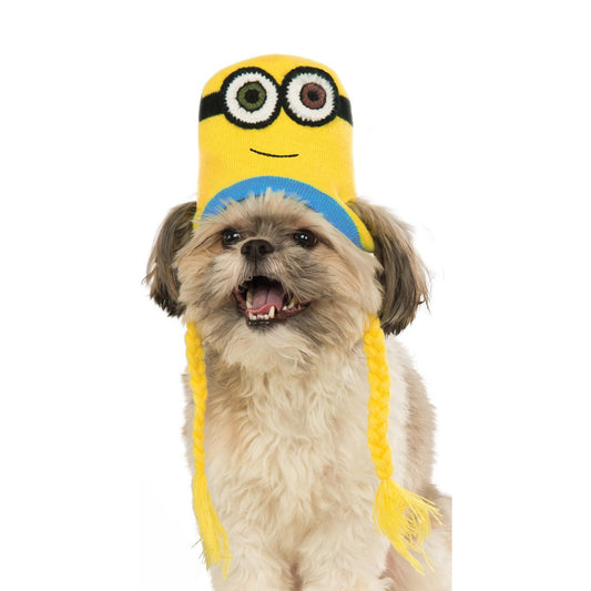 Minion Bob Knit Dog Headpiece, Medium/Large