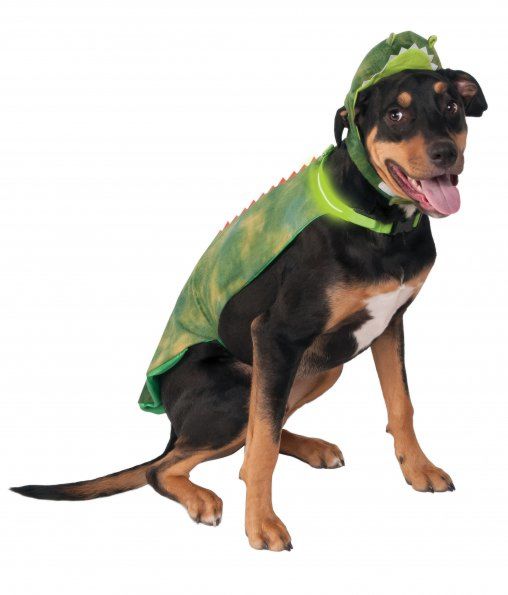 Rubie's Costume 580548-XXL Co Dinosaur Cape with Headpiece & Light-Up Collar Pet Costume, XX-Large