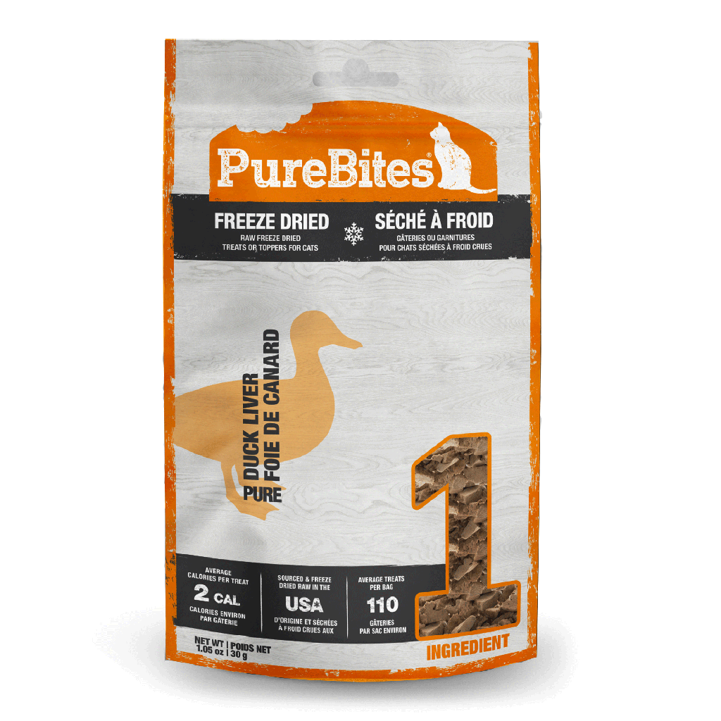 PureBites Cat Treats Freeze Dried Duck Liver 1.05oz