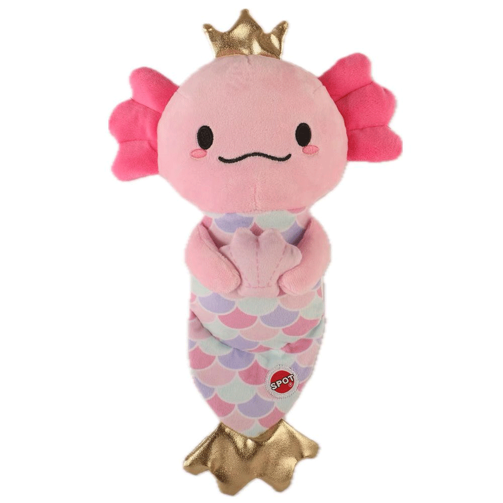 Ethical/Spot Axolotl Mermaid Plush Dog Toy 10"