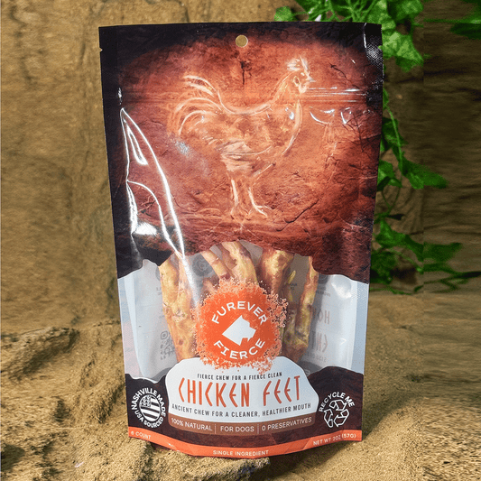 FUREVER FIERCE Chicken Feet Dog Treats 6ct Bag