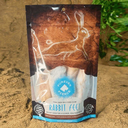 FUREVER FIERCE Rabbit Feet Dog Treats 4ct Bag