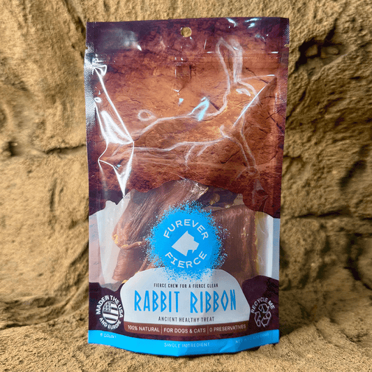 FUREVER FIERCE Rabbit Ribbon (Flank) Dog Treats 5ct Bag