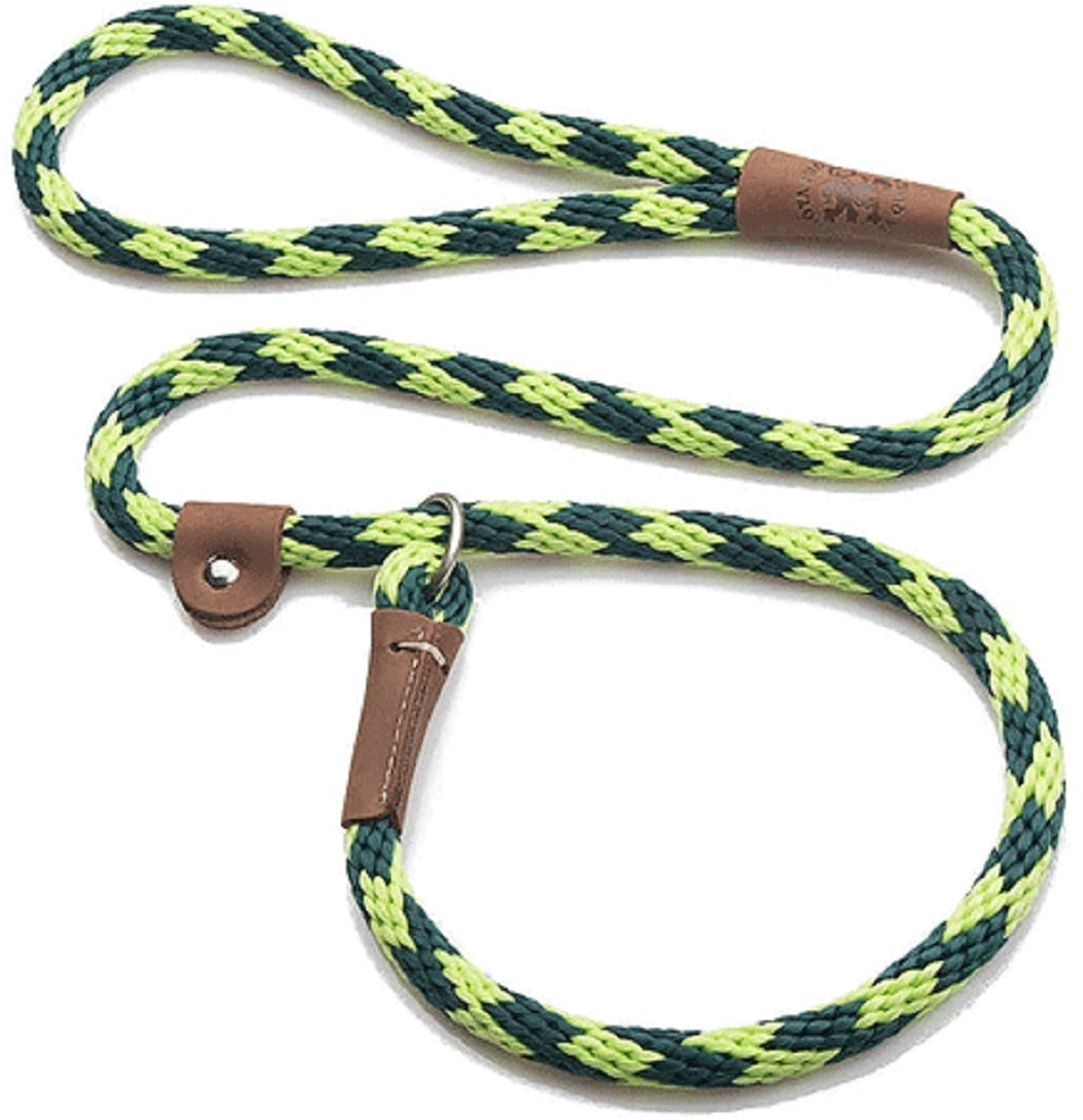 Mendota Pet Slip Leash - Dog Lead and Collar Combo - Made in The USA - Jade, 1/2 in x 6 ft - for Large Breeds