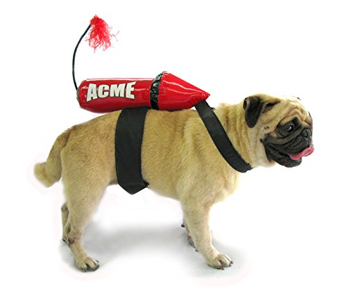 Acme Rocket Costume for Dogs (Small 7" long (11"-13"girth))