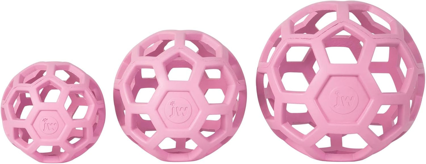 JW Pet Hol-ee Roller Rubber Dog Toy - Small (3" Diameter) Pink
