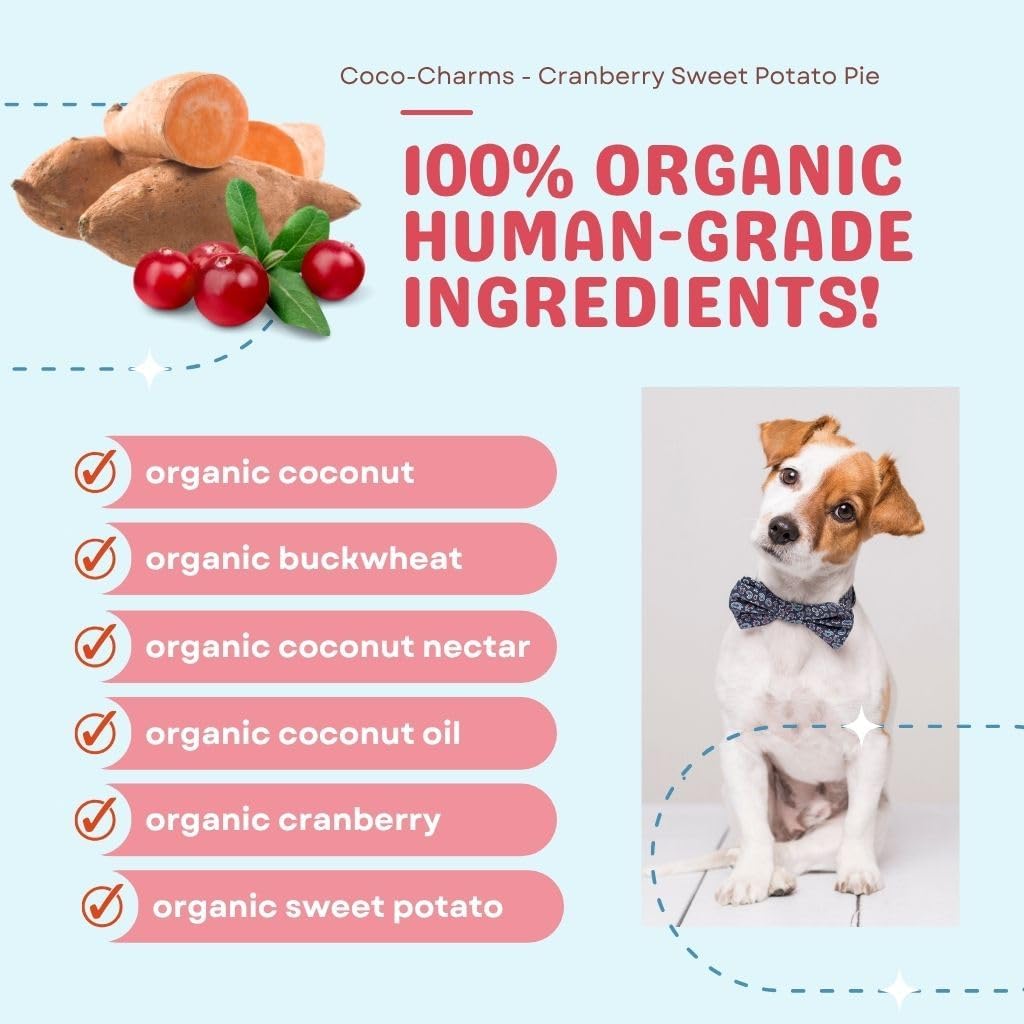 Coco Therapy Cranberry Sweet Potato Coco-Charms Dog Training Treats