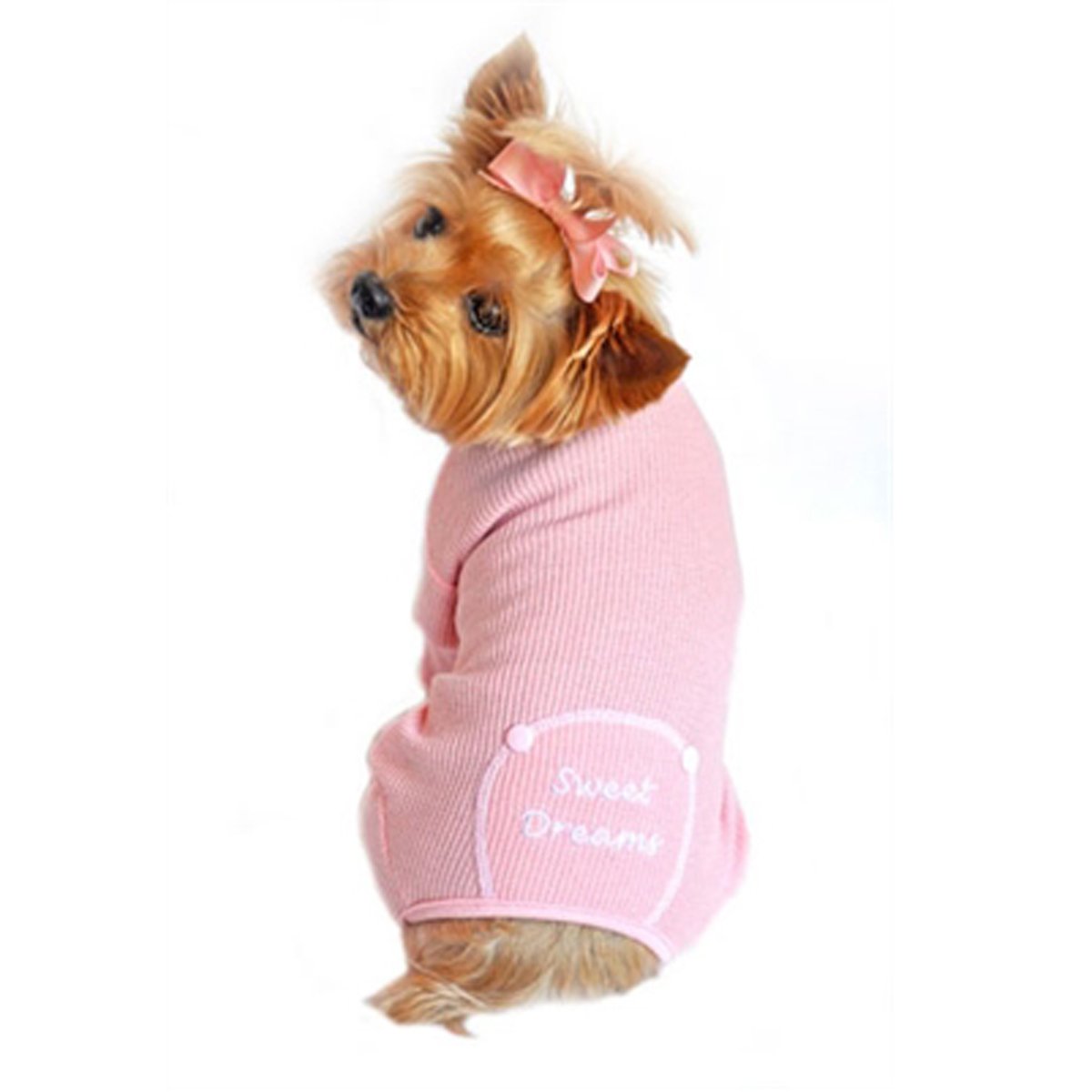 Sweet Dreams Thermal Pajamas for Dogs (Pink, XS (10-13 girth; 7-10 neck))