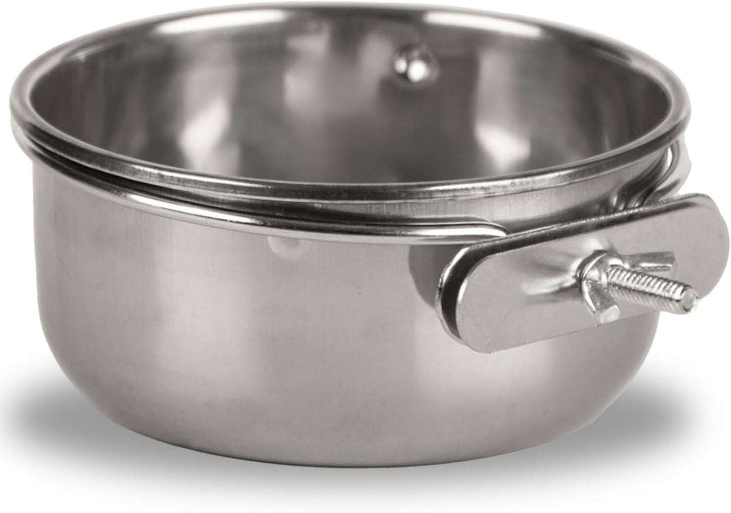 QT Dog Stainless Steel Pet Bowl Coop Cup with Clamp - 30 oz