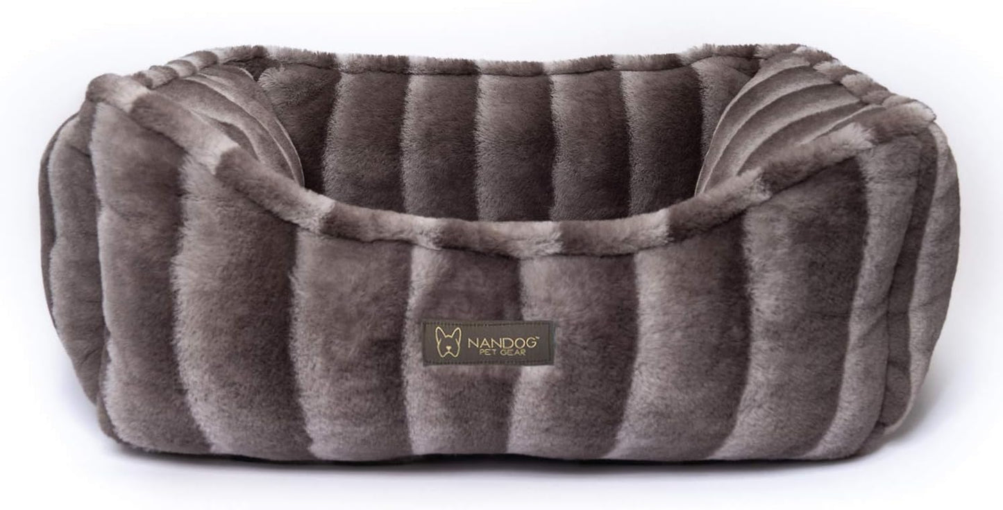 NANDOG Cloud Chinchilla Grey Reversible Pet Bed - Small/Medium Dogs