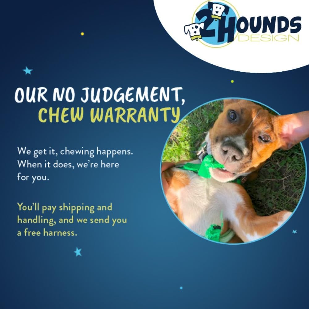 2 Hounds Design Freedom No Pull Dog Harness | Comfortable Control for Easy Walking | Adjustable Dog Harness | Small, Medium & Large Dogs | Made in USA | Solid Colors | 1" XL Kelly Green