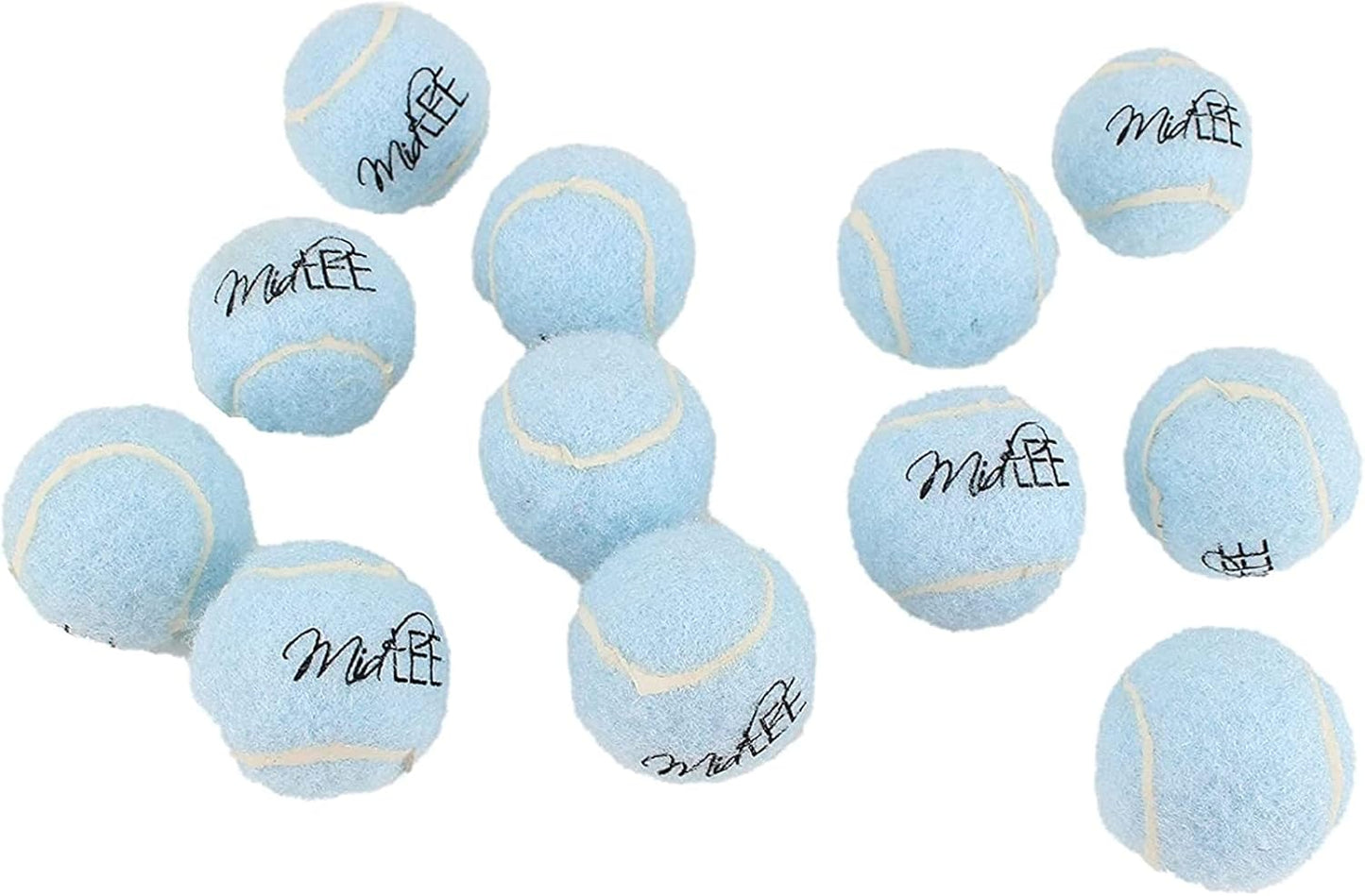 Midlee 1.5"  Mini Squeaky Tennis Ball Set of 12 Blue